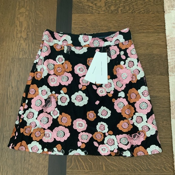 FRENCH CONNECTION Astrida Aliyha Lace Mini Skirt Moonless Night Multi Size XS - Picture 5 of 11